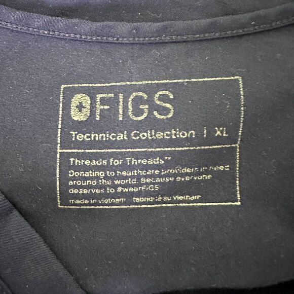 Figs Catarina Scrub Top XL Navy Blue | One Pocket Technical Collection - Picture 3 of 5